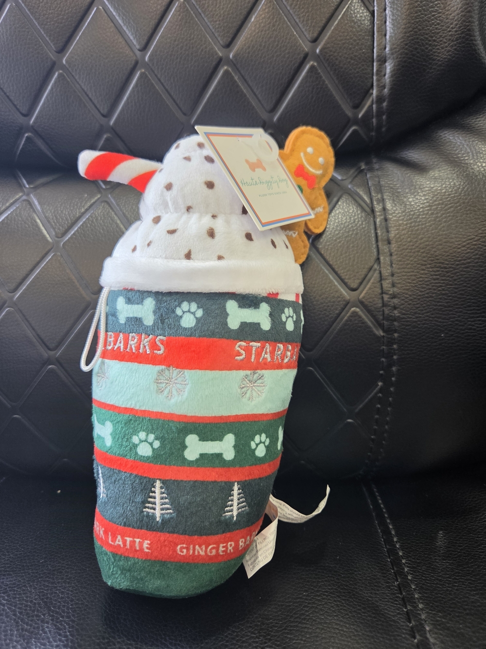 Holiday Gingerbread Puppy Latte Plush Toy